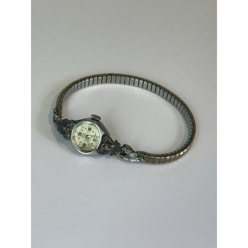 Vintage Gruen Precision 17 Jewel Ladies Wristwatch 10K RGP Bezel Parts Repair